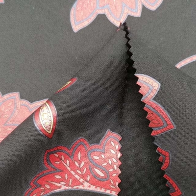150D+20D Printed 92 Polyester 8 Spandex Fabric Breathable UV Proof