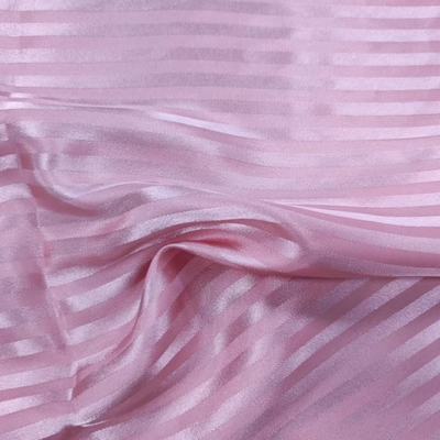 100% Polyester Dyed Satin Thick Tinted Striped Fabric 95G